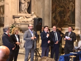 Román Rodríguez destaca el enorme talento cultural de Galicia en la inauguración de Remover Roma con Santiago