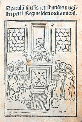 O incunable Speculum finais retributionis, dixitalizado en Galiciana O incunable Speculum finais retributionis