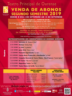 Teatro Principal Ourense Programación outono
