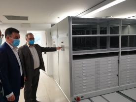 Román Rodríguez destaca que o traslado de fondos á nova sede do Arquivo de Ourense será o maior que se fixo nunca en Galicia