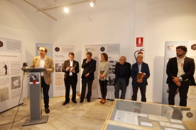 Anxo Lorenzo na inauguración da exposición