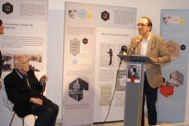 Anxo Lorenzo na inauguración da exposición
